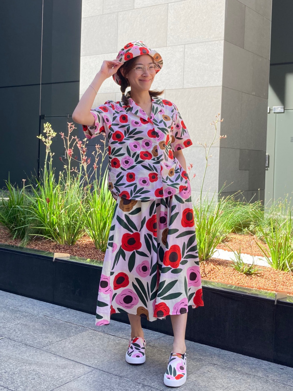 WOMEN'S MARIMEKKO LINEN BLEND SKIRT | UNIQLO AU