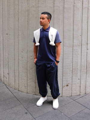 ■MUCENT■ SIGNATURE NYLON JOGGER PANTS Man Black P00000II Nylon Jogger Pants | UNIQLO US