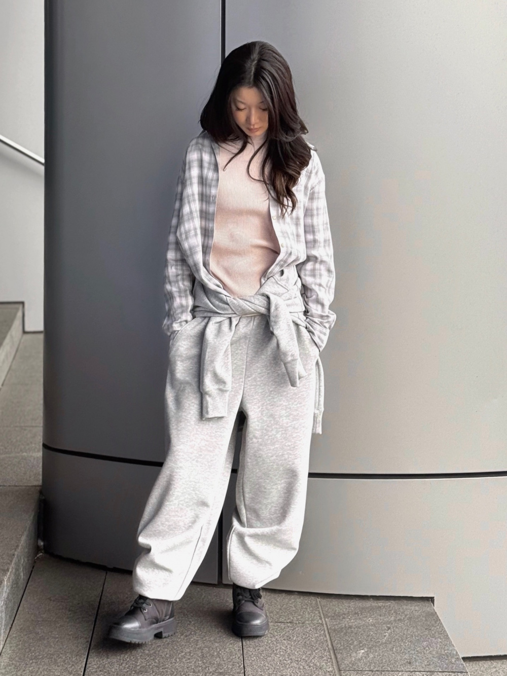 Check styling ideas for「UNIQLO : C Sweat Wide Pants、Half