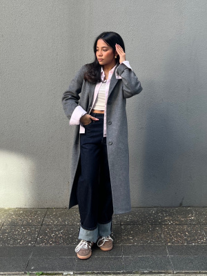 Double Face Chester Long Coat | UNIQLO US