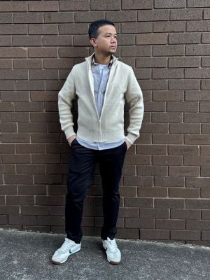 Middle Gauge Full-Zip Sweater | UNIQLO US