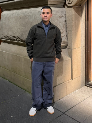 Unisex Uniqlo U Brushed Half-Zip Sweatshirt | UNIQLO AU