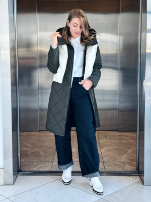 UNIQLO PUFFTECH XXL ロングコート　BLACK Women's PUFFTECH Relaxed Long Coat | UNIQLO US