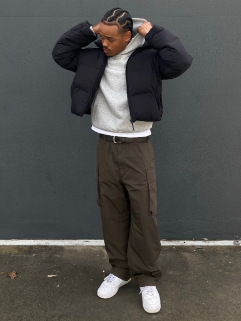 An outfit using Wide Sweatpants and Sweat Oversized Pullover