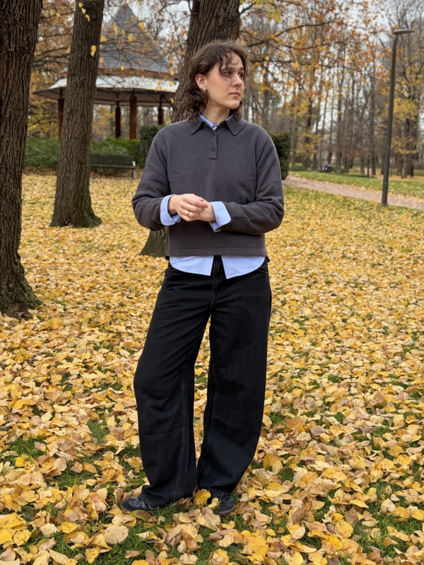 アウトポケットジップアップショート An outfit using Zip-Up Short Jacket and Ribbed Cropped Bra Top
