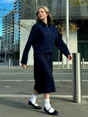 Women's Zip-Up Short Jacket | Denim | UNIQLO US