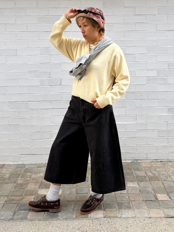 くぅページ An outfit using Mini T-Shirt | Striped and Sweat Full-Zip Hoodie