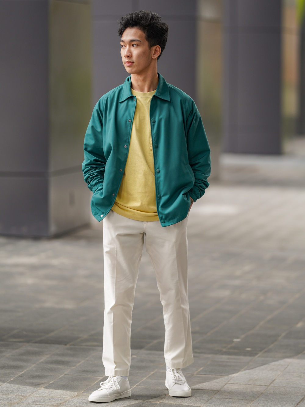 Check styling ideas for Coach Jacket Oversized Pocket Crew Neck Half Sleeve T Shirt UNIQLO US