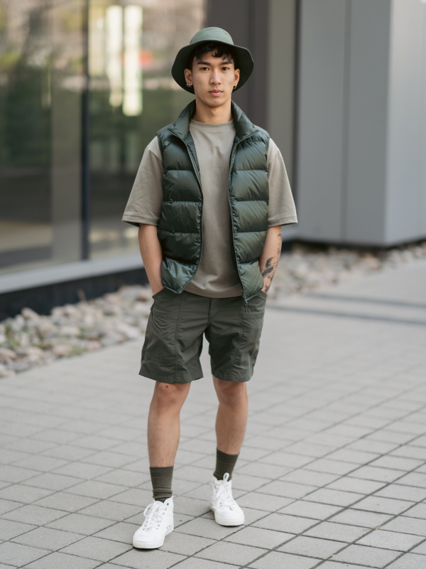 Check styling ideas for「OPEN COLLAR SHORT SLEEVE SHIRT、NYLON UTILITY