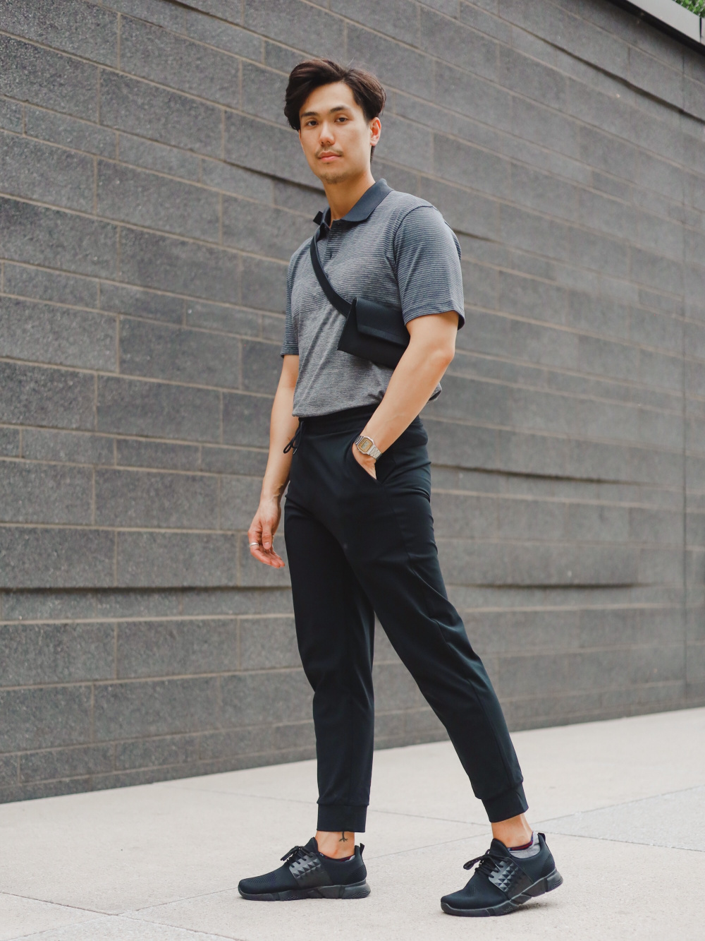 Check styling ideas for「Ultra Stretch Active Jogger Pants、DRY-EX  Short-Sleeve Polo Shirt」