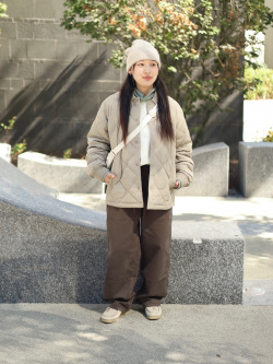 Denim Pleated Pants