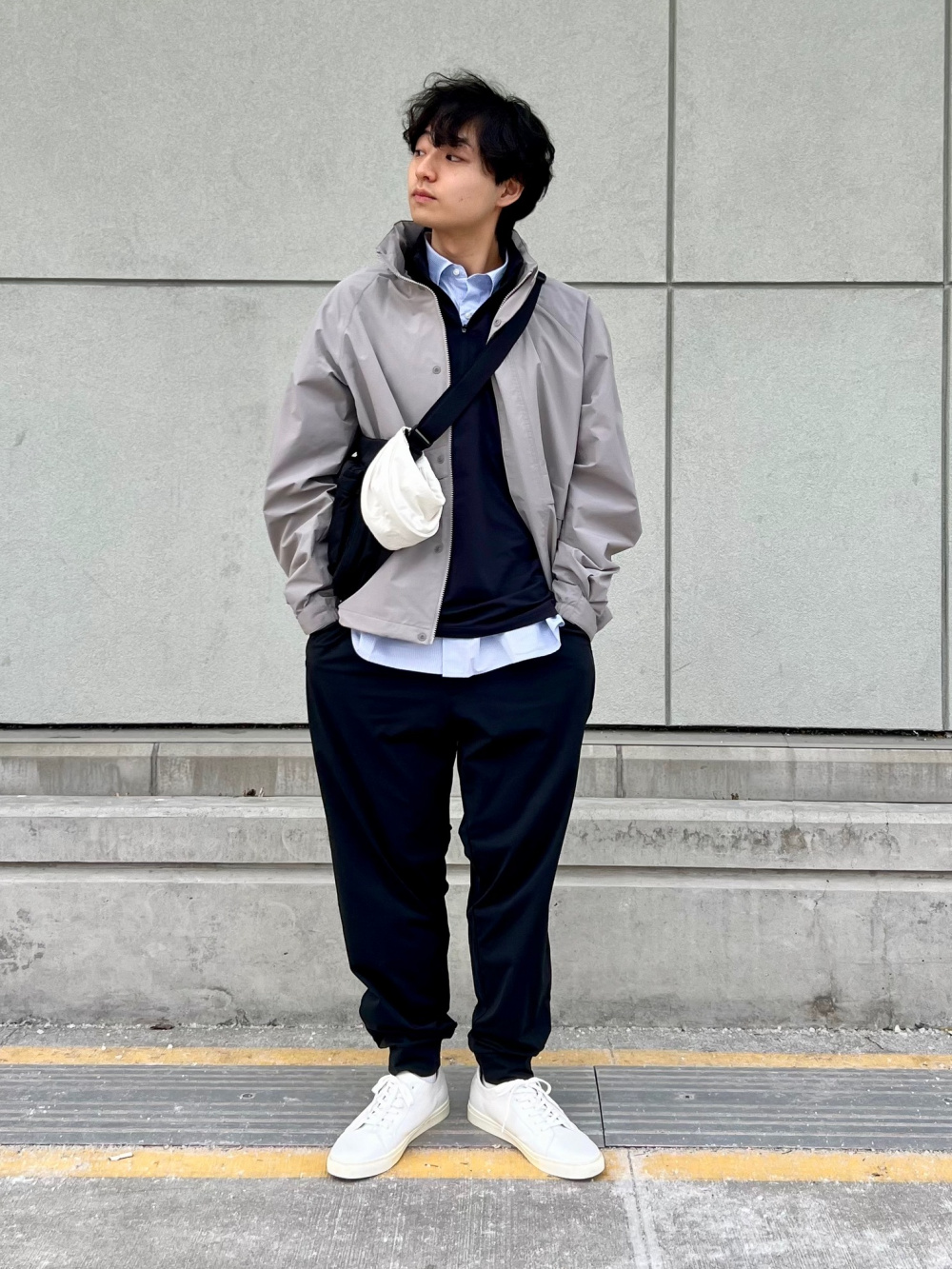 Check styling ideas for「Windproof Stand Collar Blouson