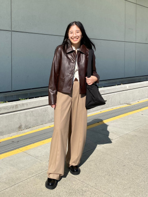 Merino Ribbed Short Cardigan