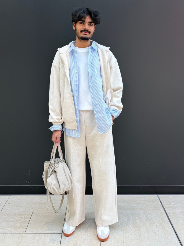 An outfit using Polo Sweater and Sweat Oversized Full Zip Hoodie
