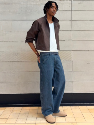 Men's Wide Tapered Jeans | UNIQLO US