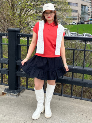 Women's Seersucker Volume Mini Skirt | UNIQLO CA