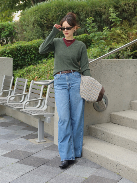 485328 100% Cashmere V Neck Jumper
