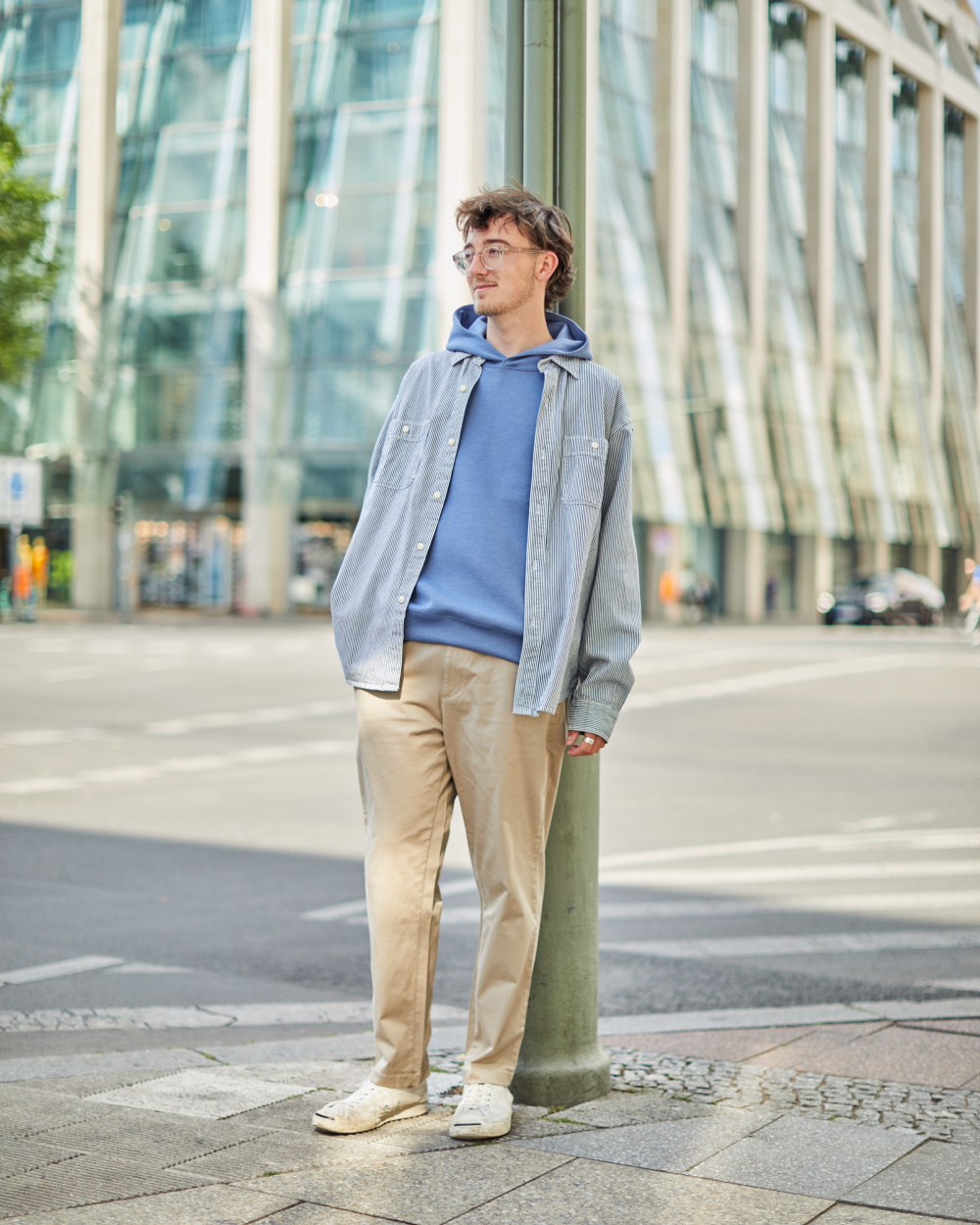 Check styling ideas for「HICKORY WORK SHIRT、COTTON RELAXED ANKLE PANTS」