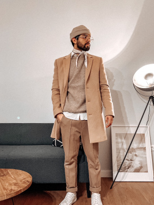 Uniqlo cashmere chesterfield coat sales