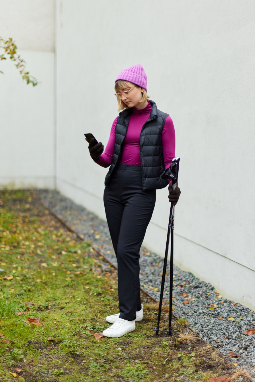 Check styling ideas for「AIRISM UV PROTECTION SOFT LEGGINGS (WITH  POCKETS)、HEATTECH RIB BEANIE」