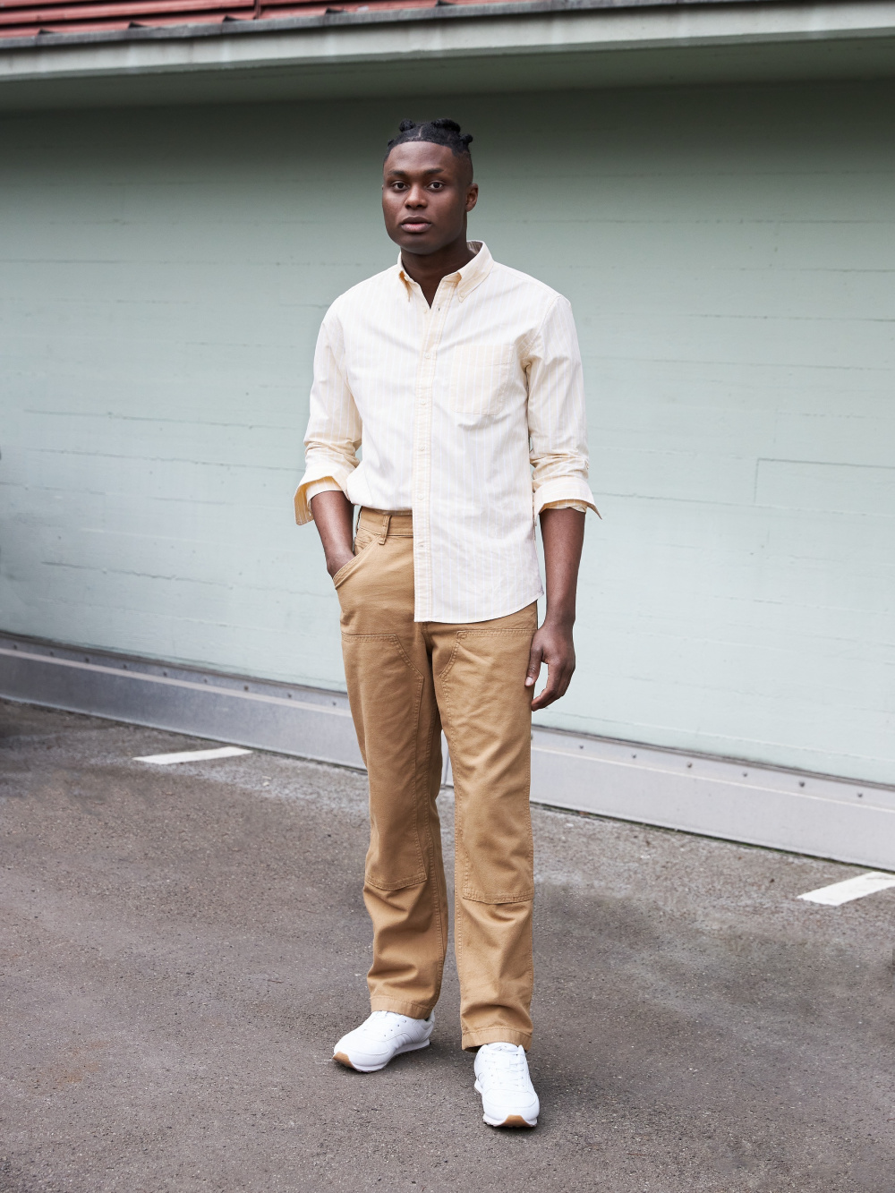 Check styling ideas for「Painter Pants、Cotton Linen Over Shirt Jacket」