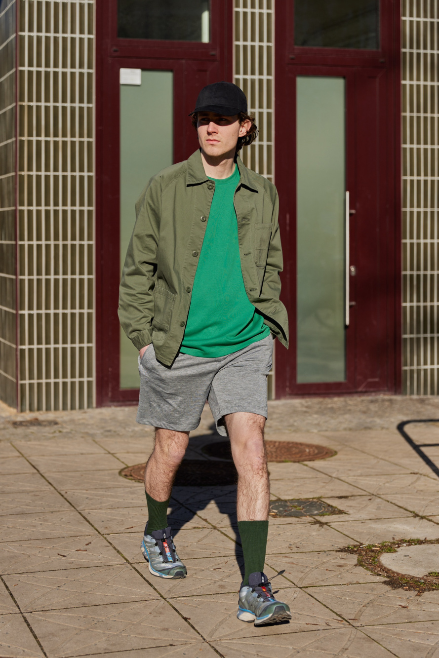 Check styling ideas for「Linen Cotton Short-Sleeve Shirt、Nylon Utility  Geared Shorts」