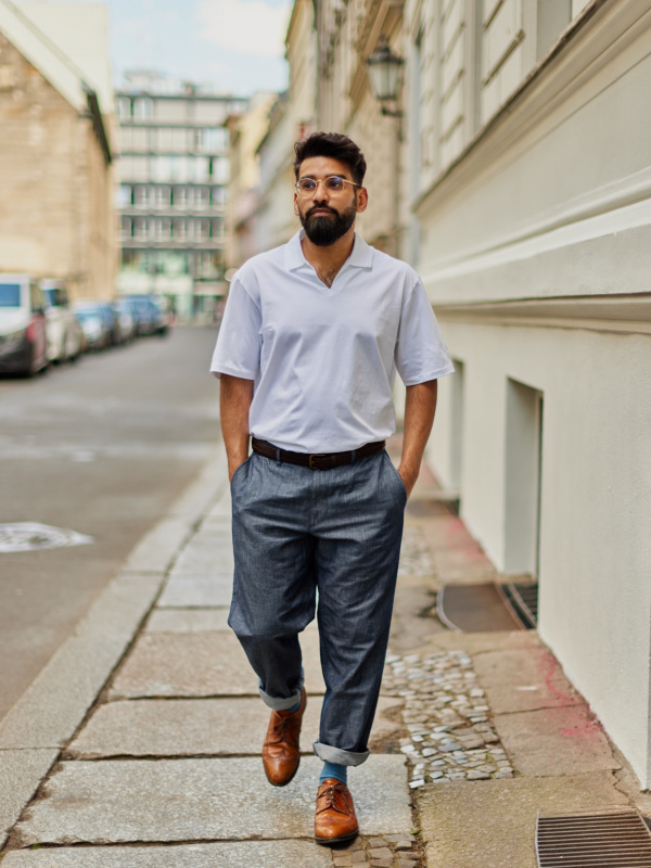 Uniqlo linen best sale trousers mens