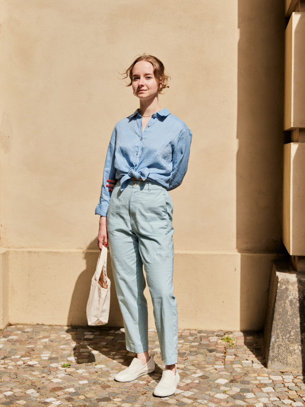 WOMEN'S LINEN COTTON TAPERED PANTS | UNIQLO CA