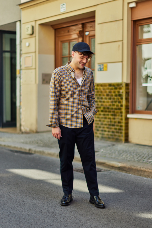 Check styling ideas for「Jersey Over Shirt Jacket、Extra Fine Cotton  Broadcloth Checked Shirt」