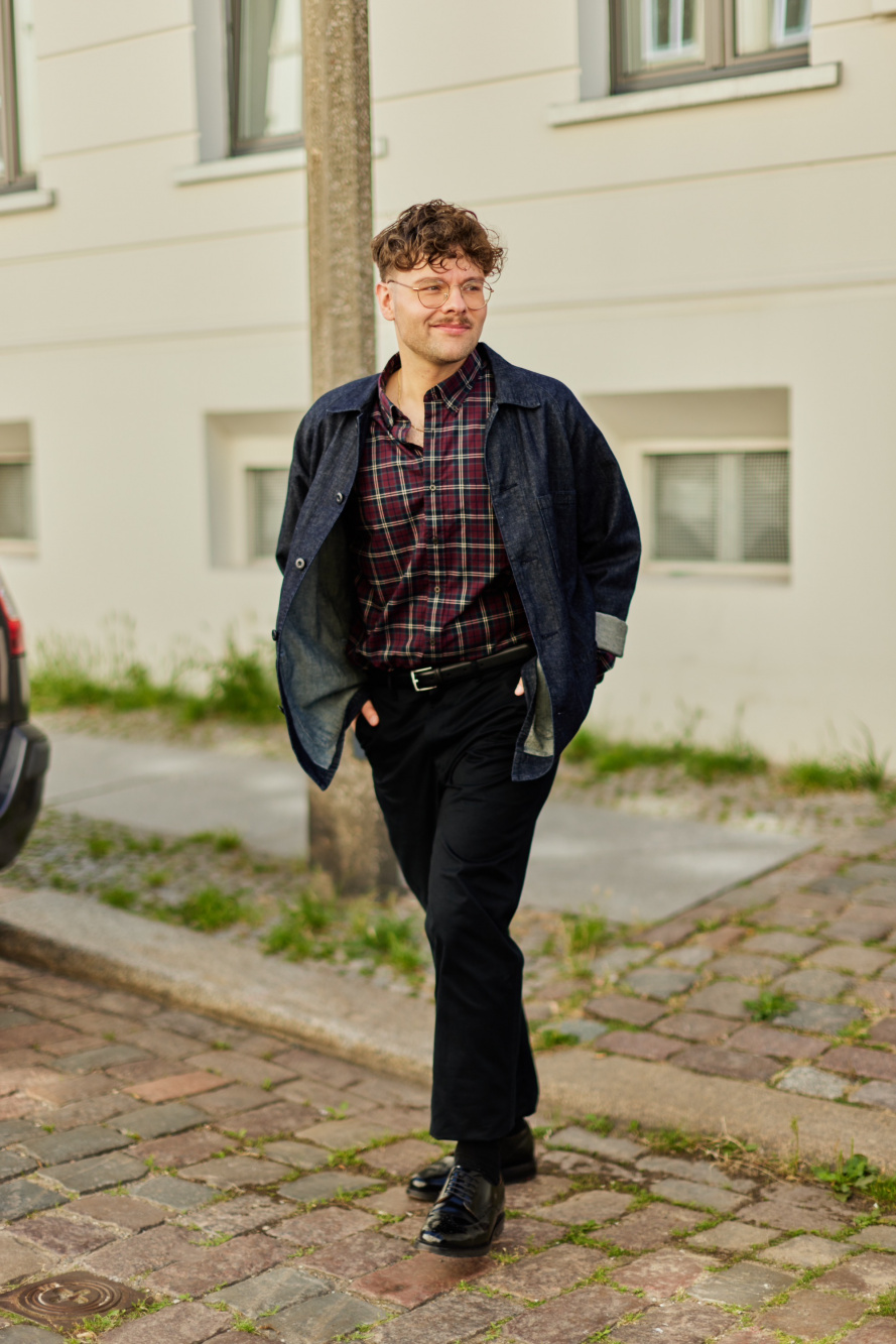 LINEN PLAID SHORT SLEEVE UTILITY SHIRT