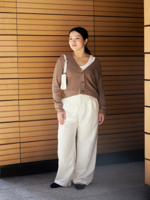 Linen Blend Tucked Wide Pants | UNIQLO US