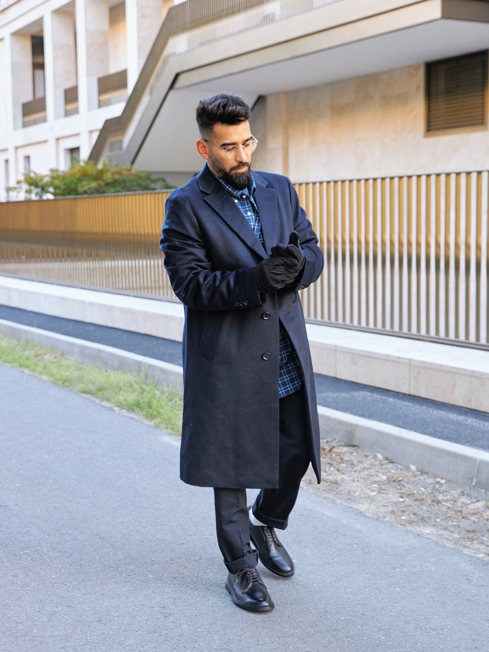 Navy chesterfield outlet coat