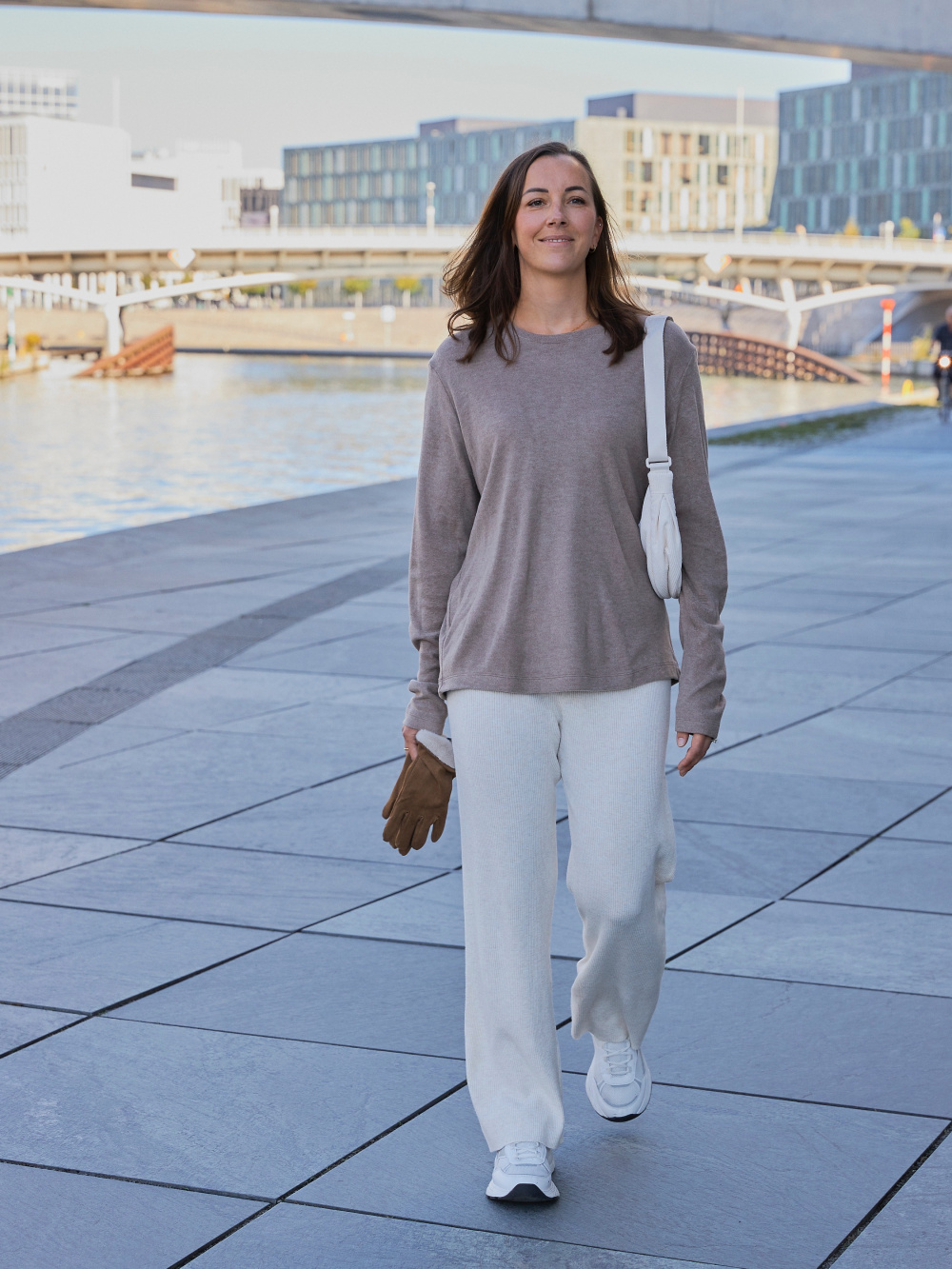 Check styling ideas for「Washable Knit Ribbed Pants」