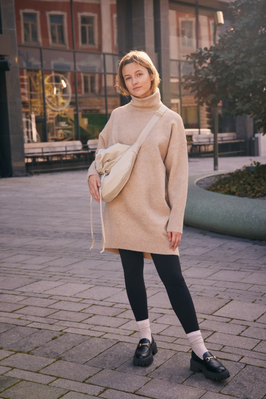 Check styling ideas for Souffle Yarn Turtleneck Dress UNIQLO US