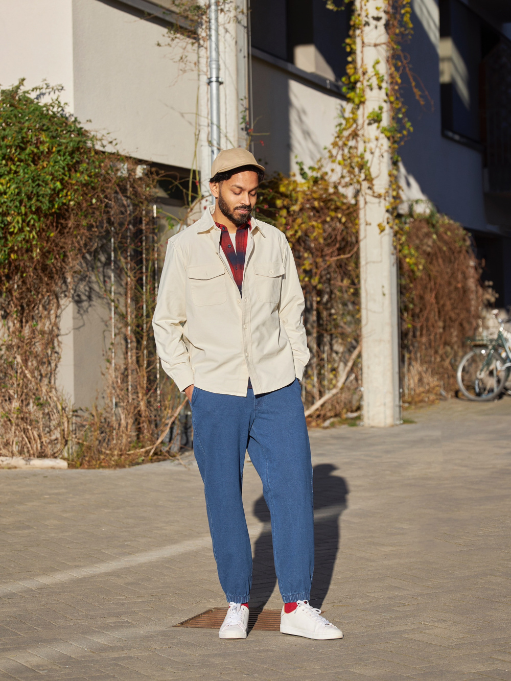 Check styling ideas for「Washed Jersey Denim Jogger Pants」