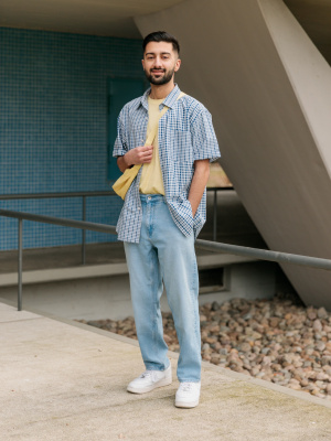Seersucker Checked Short-Sleeve Shirt | UNIQLO US