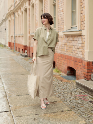 Blusas Uniqlo Rayon Corta-sleeve Mujer Naranjas Y Blusas Hawaianas