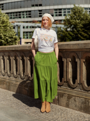 Crinkle Cotton Tiered Skirt | UNIQLO US