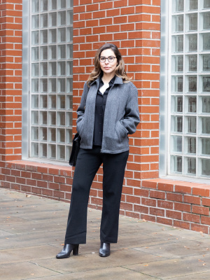 Single Collar Short Jacket | Herringbone | UNIQLO US