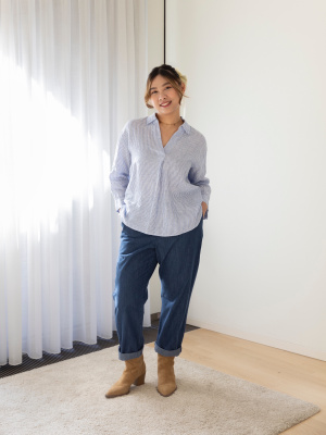 echeveria linen skipper shirts&pants 上下1 viscose linen skipper work shirts – echeveria official store
