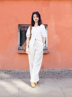 Linen Blend Easy Pants | Striped | UNIQLO US