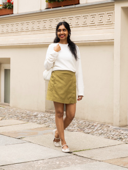 Linen Blend Skort