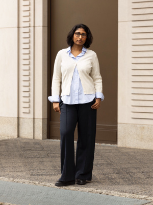 Washable Knit Ribbed Cardigan