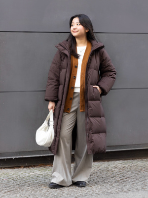 argue LAMB'S WOOL V. KNIT(MOCA BEIGE） Camiel Fortgens Frankenstein V-Neck Lambswool Melange Beige