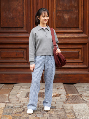 Women's Easy Pants | Gingham Check | UNIQLO CA