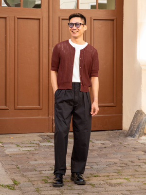 Women's Sheer Lace Crew Neck Cardigan (Short Sleeve) | UNIQLO IT