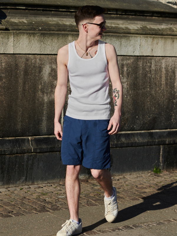 MEN'S DRY COLOUR RIBBED TANK TOP