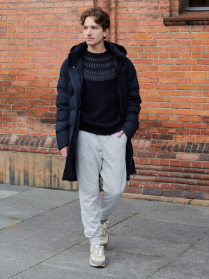 【新品未使用限定値下】Heart Fair Isle Knit Pullover Snowflake Zip-Neck Aran Sweater, Zip Neck Aran Sweater
