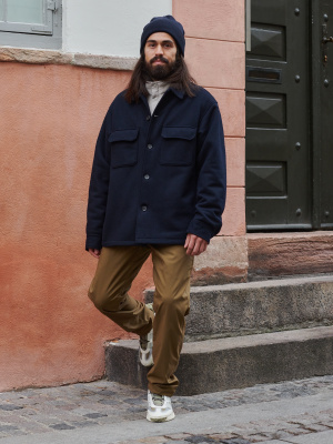 Fleece Button-Up Long-Sleeve Pullover (Color Block) | UNIQLO US