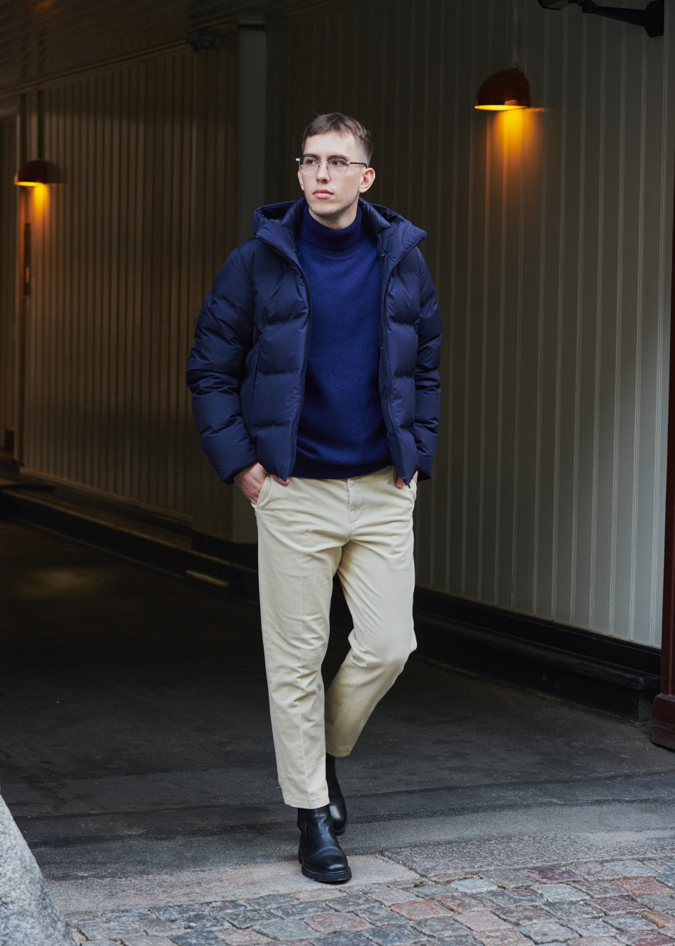 Check styling ideas for「Smooth Fleece Half-Zip Long-Sleeve T-Shirt、Seamless  Down Parka (3D Cut)」